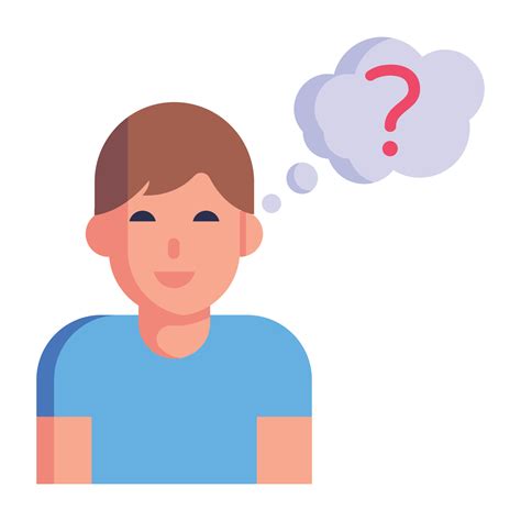 Person And Question Mark Concept Of Query Flat Icon 6404506 Vector Art