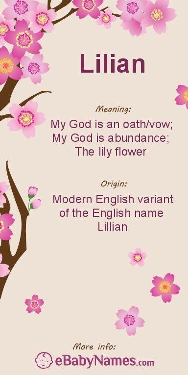 Meaning Of Lilian This Is A Variant Spelling Of Lillian Baby Baby Baby