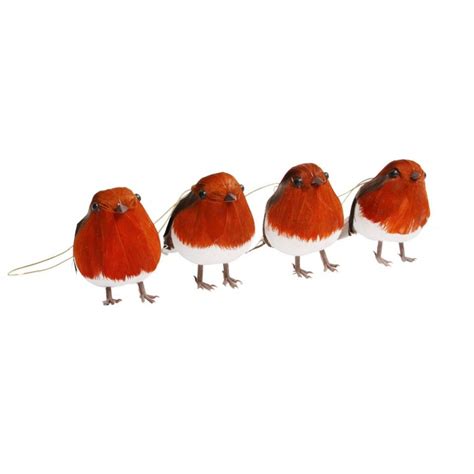 Robin Christmas Decorations Box Of 6 Paperchase Christmas