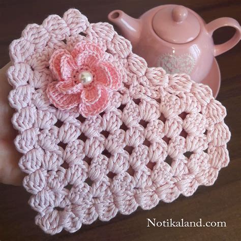Notikaland Crochet Heart Coaster Crochet Coaster Pattern Crochet