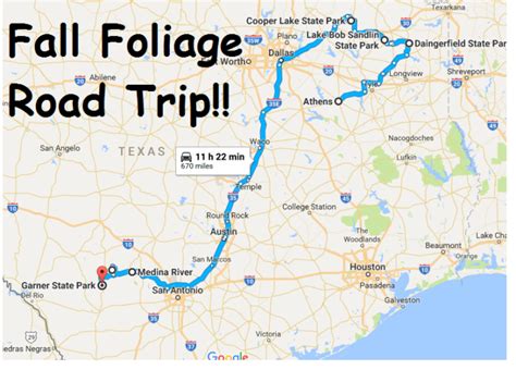 Best Road Trip To See Fall Foliage In Texas