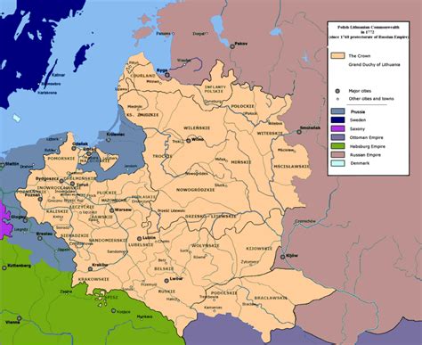 Polish Lithuanian Commonwealth In 1772 Partitions Of Poland
