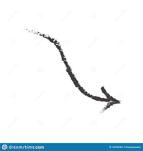 Sketched Arrow Icon Vector Sign And Symbol Isolated On White Background, Sketched Arrow Logo ...