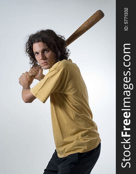 Man Holding Baseball Bat Vertical Free Stock Images Photos