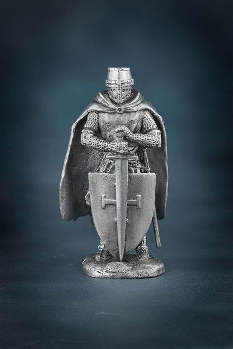 Tin Toy Soldiers Unpainted 54mm Medieval German Knight Toy Soldiers