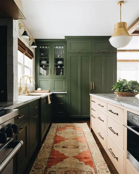 If the veneer is in good condition and isn't chipping… you can sand, prime, and paint like you would any piece of furniture. 25 Green And White Kitchen Décor Ideas - DigsDigs