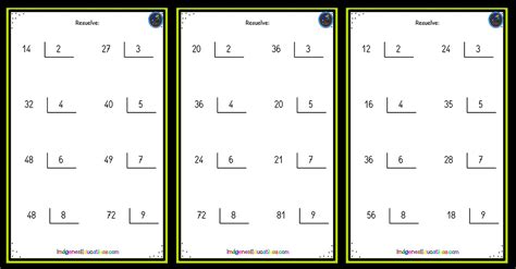 Fichas De Divisiones Sencillas
