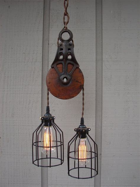How To Make A Pulley Pendant Light