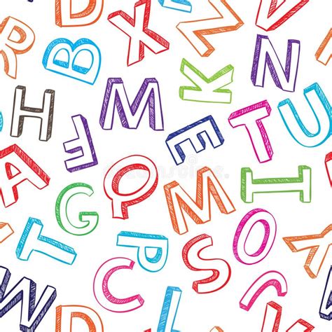 Colorful Seamless Alphabet Background Stock Vector Image 20247157