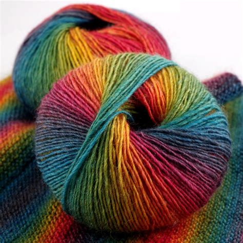 2018 New 5ballslot Rainbow Color Hand Knitting Wool Yarn Section Space