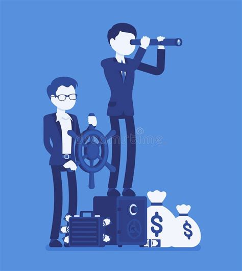 Business View Vector Concept Black Illustration Stock Illustration