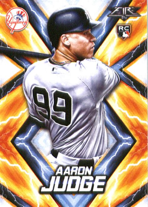 2017 Topps Fire 62 Aaron Judge Nm Mt Rc Rookie