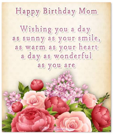Happy Birthday Mom Heartfelt Mothers Birthday Wishes