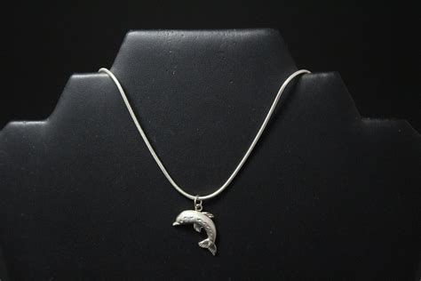 Sterling Silver Dolphin Necklace Dolphin Jewelry Sterling Silver