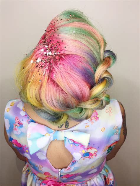 Glitter Rainbow Hair Rainbow Hair I Like Your Hair Happy Hair