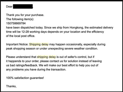 How To Communicate A Shipping Delay To The Customer Email Templates