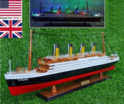 Rms Titanic Ocean Liner Holzmodell White Star Line Kreuzfahrtschiff Boot Neu Eur