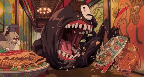 Spirited Away No Face Eating Spirited Away Wiki Studio Ghibli