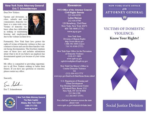 Ag Schneiderman Issues Victims Of Domestic Violence Know Your