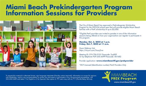 Prekindergarten Scholarship Program Information Sessions - Providers