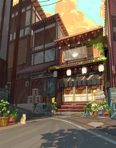 Artstation Ramen Shop Kenny Vo In 2020 Anime Scenery