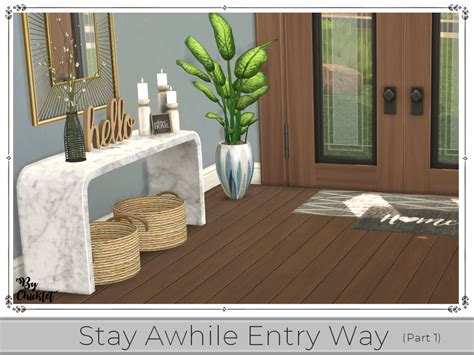 Stay Awhile Entry Way Part 1 By Chicklet From Tsr • Sims 4 Downloads