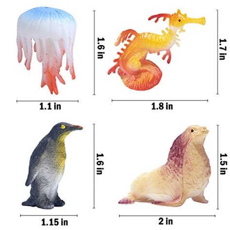 Ocean Sea Animals Figures 60 Pack Mini Plastic Deep Underwater Life