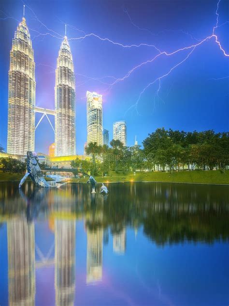 Kuala Lumpur Night Scenery In The Park Malaysia Stock Image Image Of