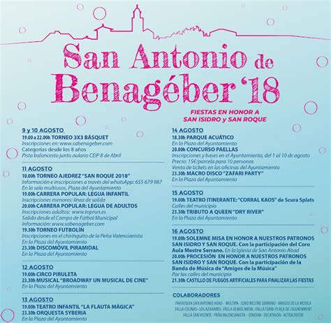 Desde El 9 De Agosto Hasta El 16 Las Fiestas De San Antonio De