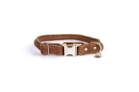 Euro Dog Soft Rolled Leather Dog Collar Quick Release Buckle Made In