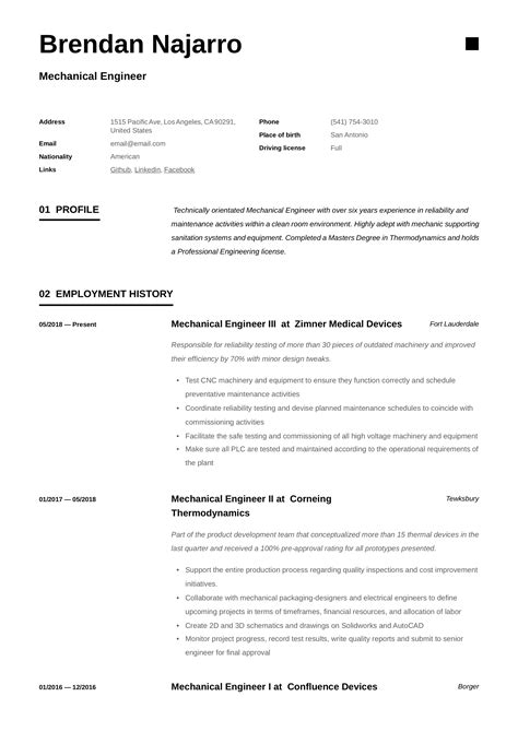Some state licensing boards require you to gain experience before you Mechanical Engineer Resume & Writing Guide | +12 Templates ...