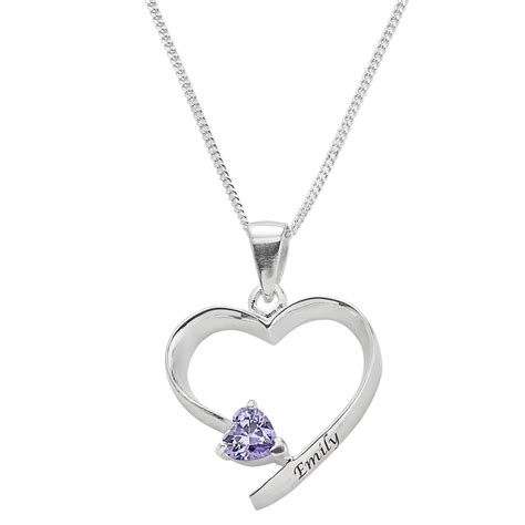 Alibaba.com offers 811 fingerhut products. Fingerhut - Sterling Silver Simulated Birthstone Heart Name Pendant | Sterling silver, Trending ...