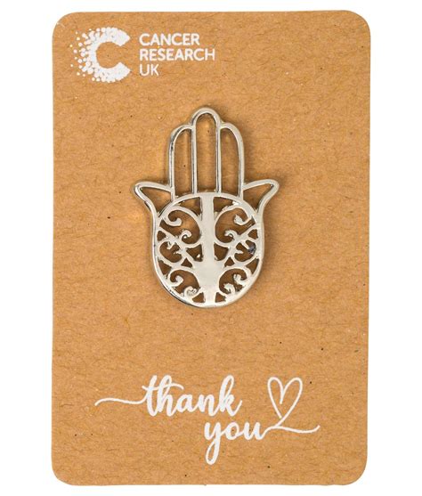 Silver Hamsa Hand Pin Badge Cancer Research Uk Online Shop