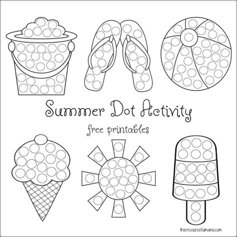 Summer Dot Activity Free Printables The Resourceful Mama