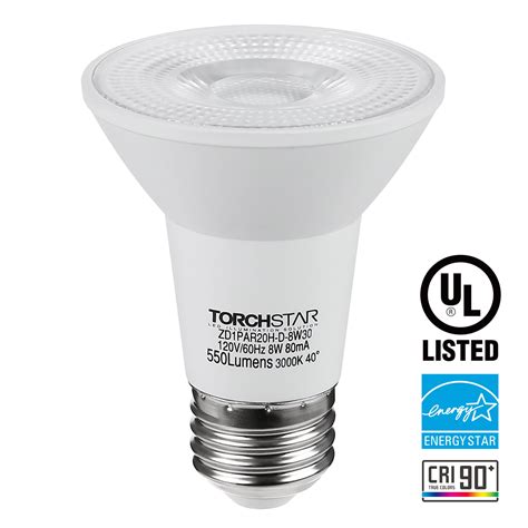 Torchstar Par20 Led Light Bulb Dimmable Spotlight Bulb 3000k Warm