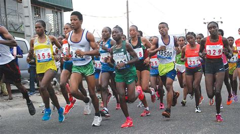 From french marathon, coined in 1894 by linguist michel bréal for the first modern time olympic games after greek μαραθών (marathṓn), a town northeast of athens. Athletes battle for $370,000 as Access Bank Lagos City ...