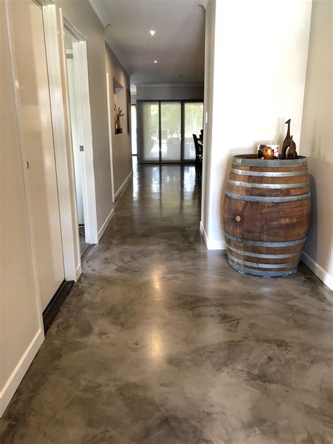 Feather Finish Floor Concrete Floors In House Barn Style House