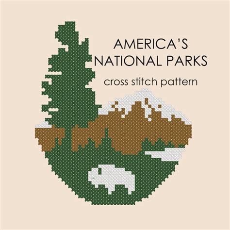 National Parks Cross Stitch Pattern Etsy