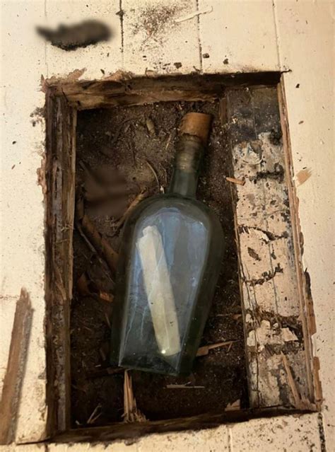 135 Year Old Message In A Whiskey Bottle Found Hidden Under Floorboards