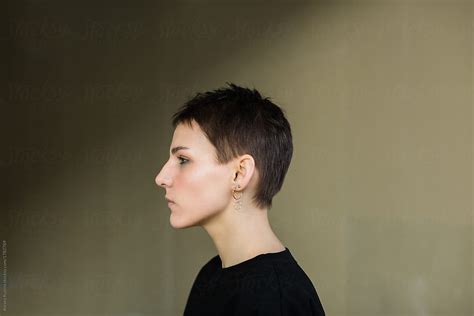 Portrait Of Lesbian Woman With Short Hair By Alexey Kuzma
