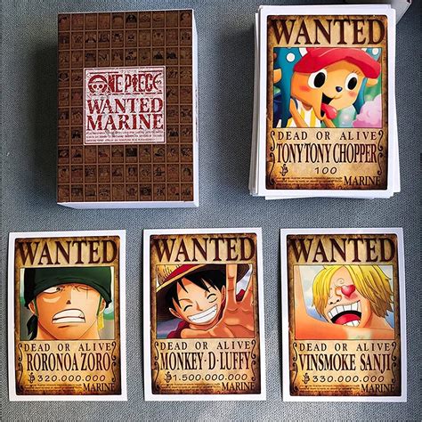 Buy One Piece Wanted Posters Postcards Boxed Luffy Chopper Zoro Nami Usopp Sanji Jinbe Franky