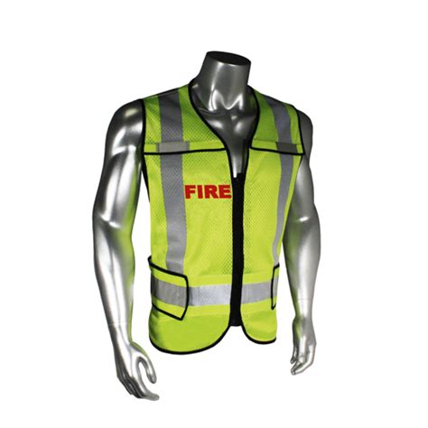 Zip N Rip High Visibility Reflective Fire Vest Lime