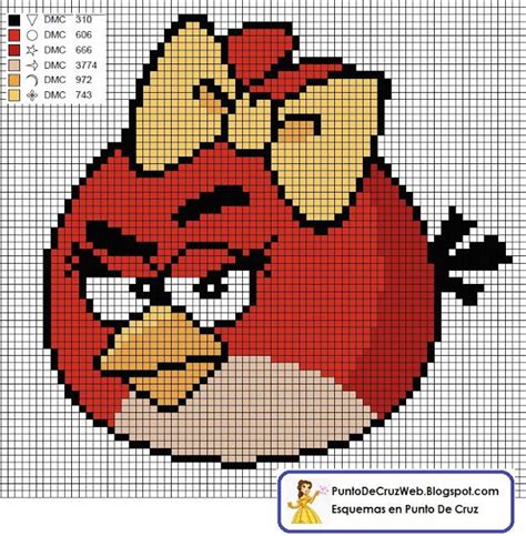 Punto De Cruz Angry Birds Lazito Cross Stitch Bird Cross Stitch For