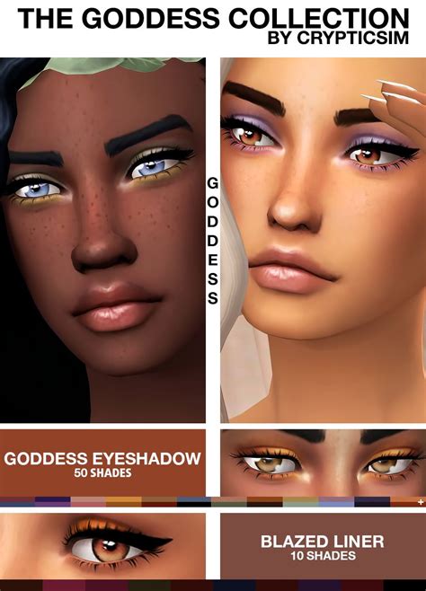 The Goddess Collection Sims 4 Cc Makeup Sims 4 Sims