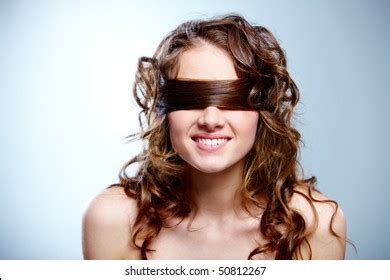 Portrait Nude Woman Curls Covering Eyes Stock Photo Shutterstock