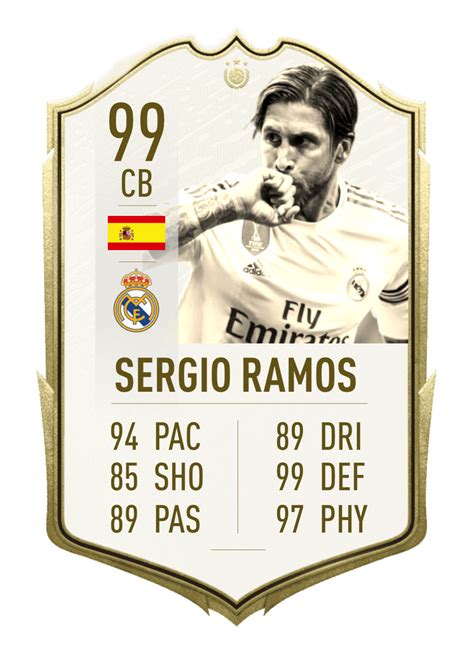 Prime Icon Sergio Ramos Sergio Ramos Fifa Card Unique Cards