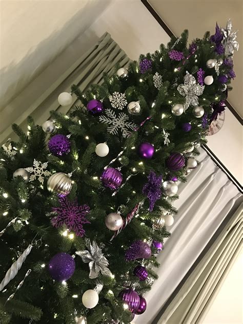 Purple And Silver Christmas Tree Purple Christmas Tree Purple