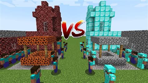 Minecraft Village Battle Herobrine Vs Noob And Pro Youtube