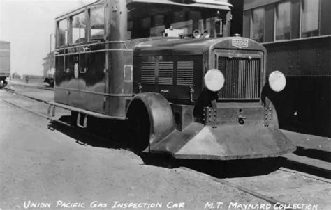 Rppc Union Pacific Gas Inspection Car Railroad Trains Ca 1950s Vintage