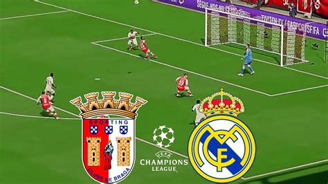 BRAGA vs REAL MADRID CHAMPIONS LEAGUE SIMULAÇÃO FUTEBOL FIFA 23 YouTube